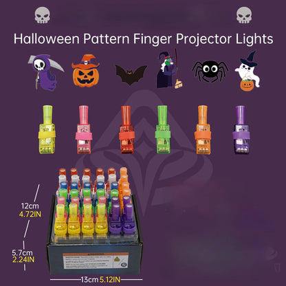 36PCS Halloween LED Light Up Finger Lights Projection Glow Finger Rings for Birthday Party Goodie Bag Stuffers Halloween Decor