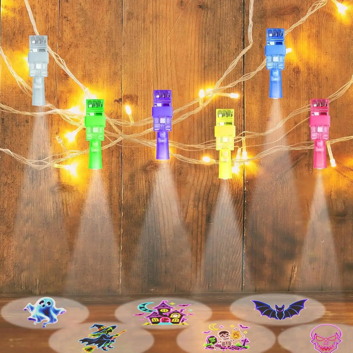 36PCS Halloween LED Light Up Finger Lights Projection Glow Finger Rings for Birthday Party Goodie Bag Stuffers Halloween Decor
