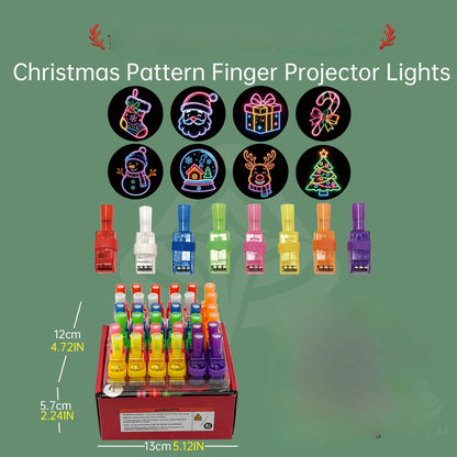 36PCS Halloween LED Light Up Finger Lights Projection Glow Finger Rings for Birthday Party Goodie Bag Stuffers Halloween Decor