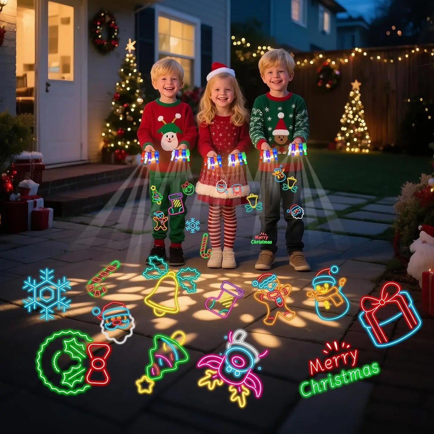 36PCS Halloween LED Light Up Finger Lights Projection Glow Finger Rings for Birthday Party Goodie Bag Stuffers Halloween Decor